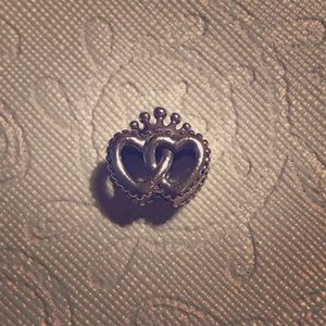 Authentic pandora double heart charm